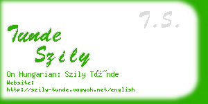 tunde szily business card